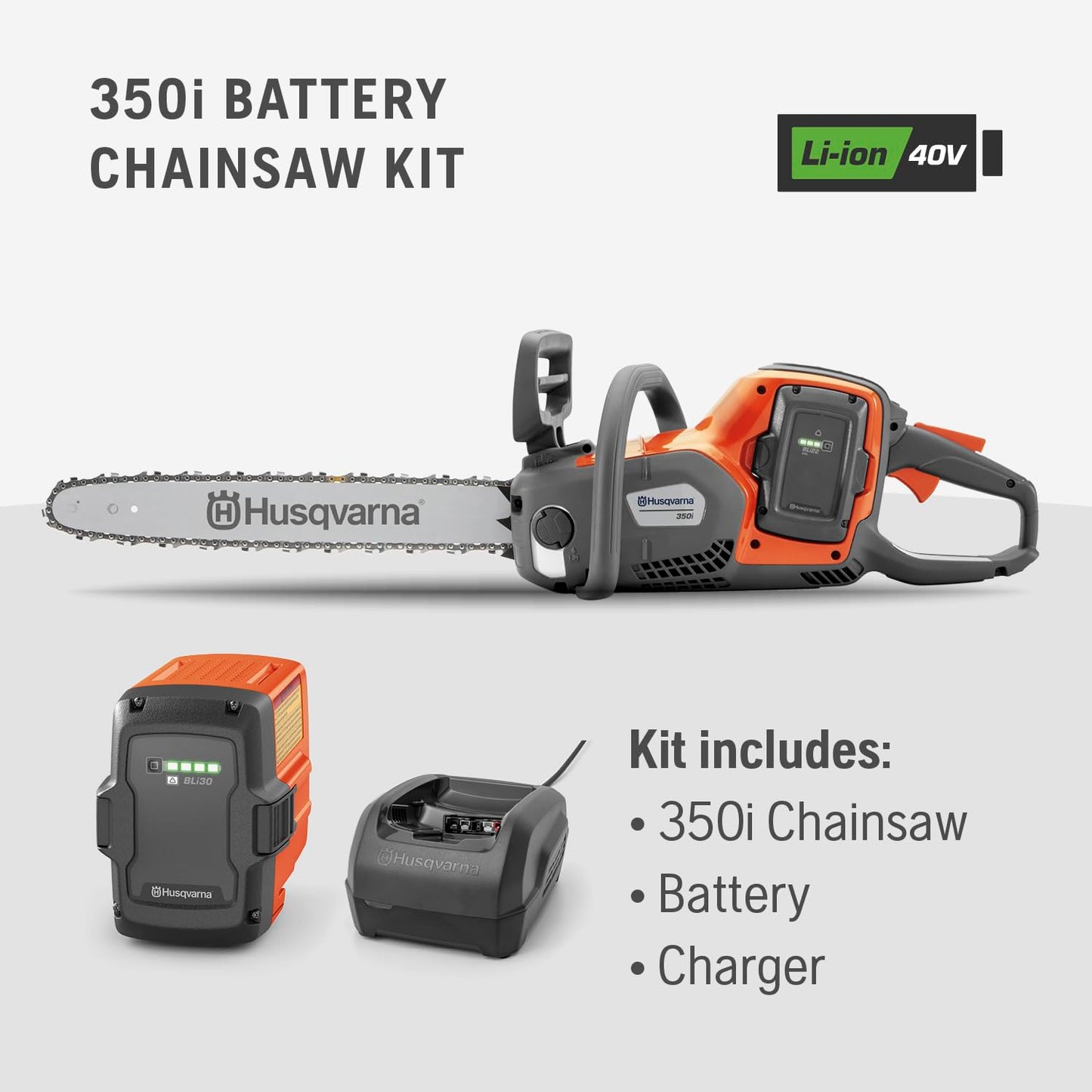 Husqvarna Power Axe 350i 18" cordless chainsaw, 40V, battery included