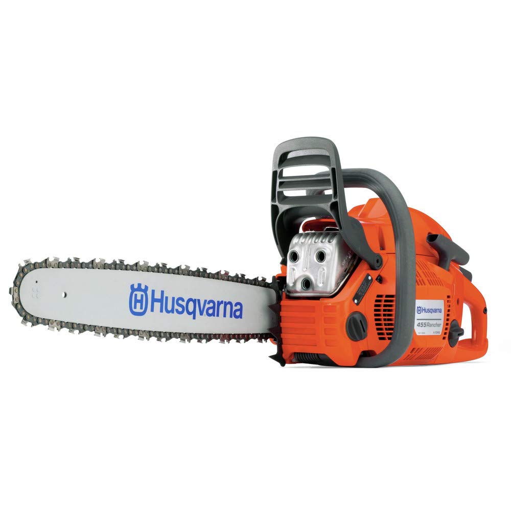Husqvarna 455 Rancher 20" gas chainsaw, 55cc, powerful wood cutting
