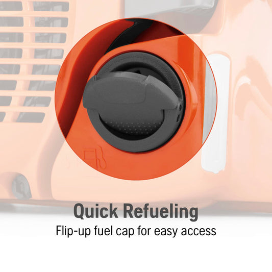 Husqvarna 435 16" gas chainsaw, 40cc, easy start, wood trimming