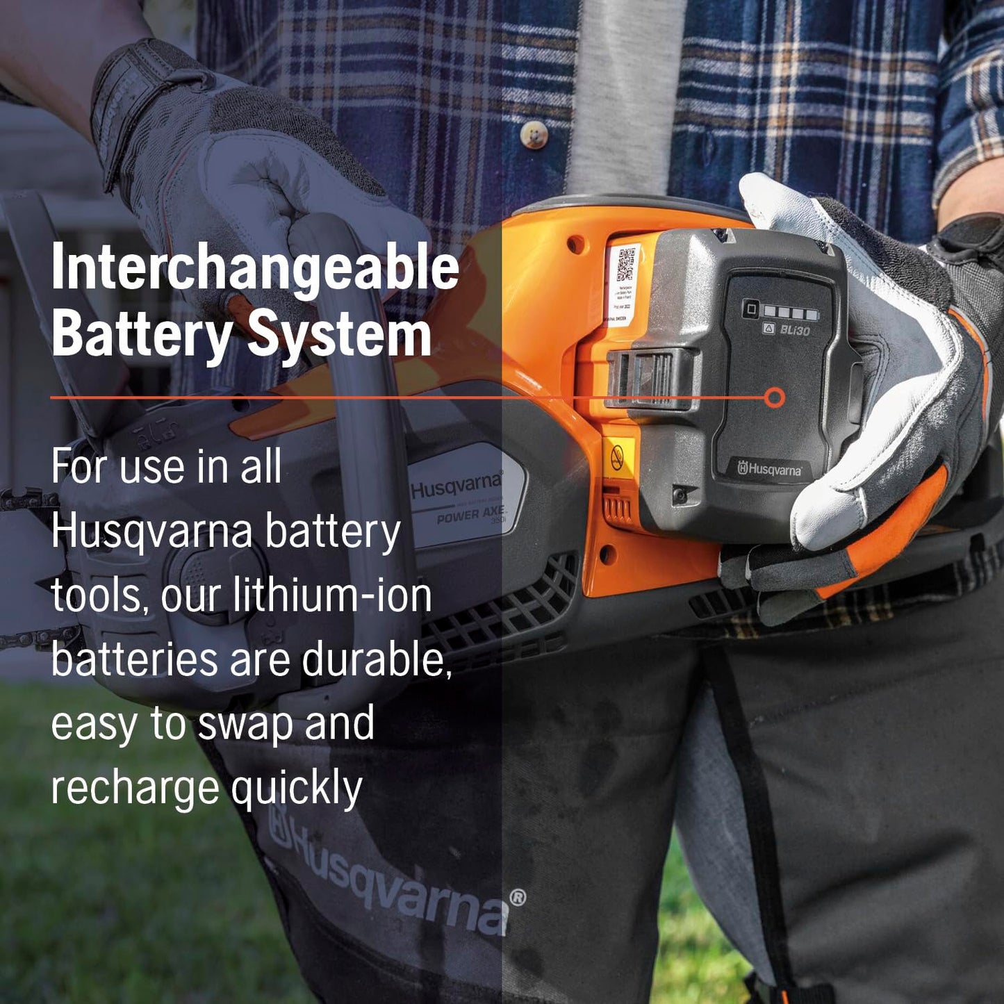 Husqvarna Power Axe 350i 18" cordless chainsaw, 40V, battery included