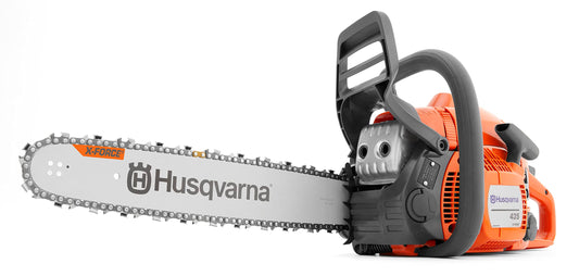 Husqvarna 435 16" gas chainsaw, 40cc, easy start, wood trimming
