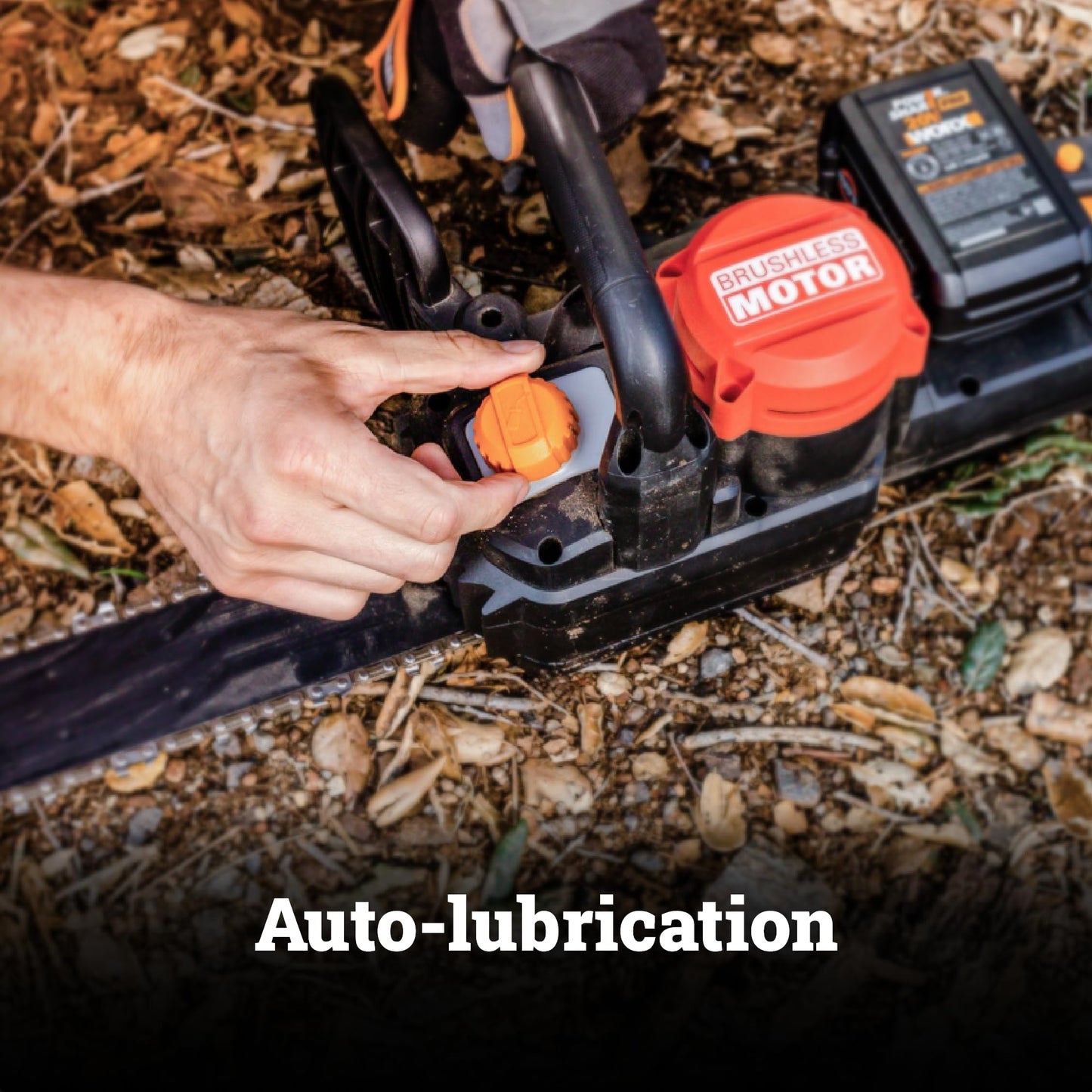 Worx Nitro 40V 16" chainsaw, brushless, battery & charger included