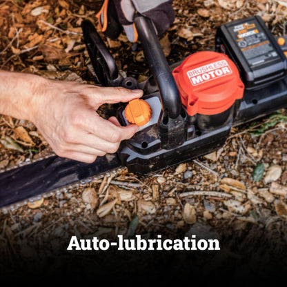 Worx Nitro 40V 16" chainsaw, brushless, battery & charger included