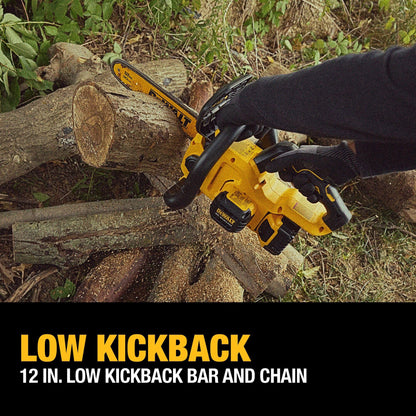 DEWALT 20V 12" chainsaw kit, battery & charger included