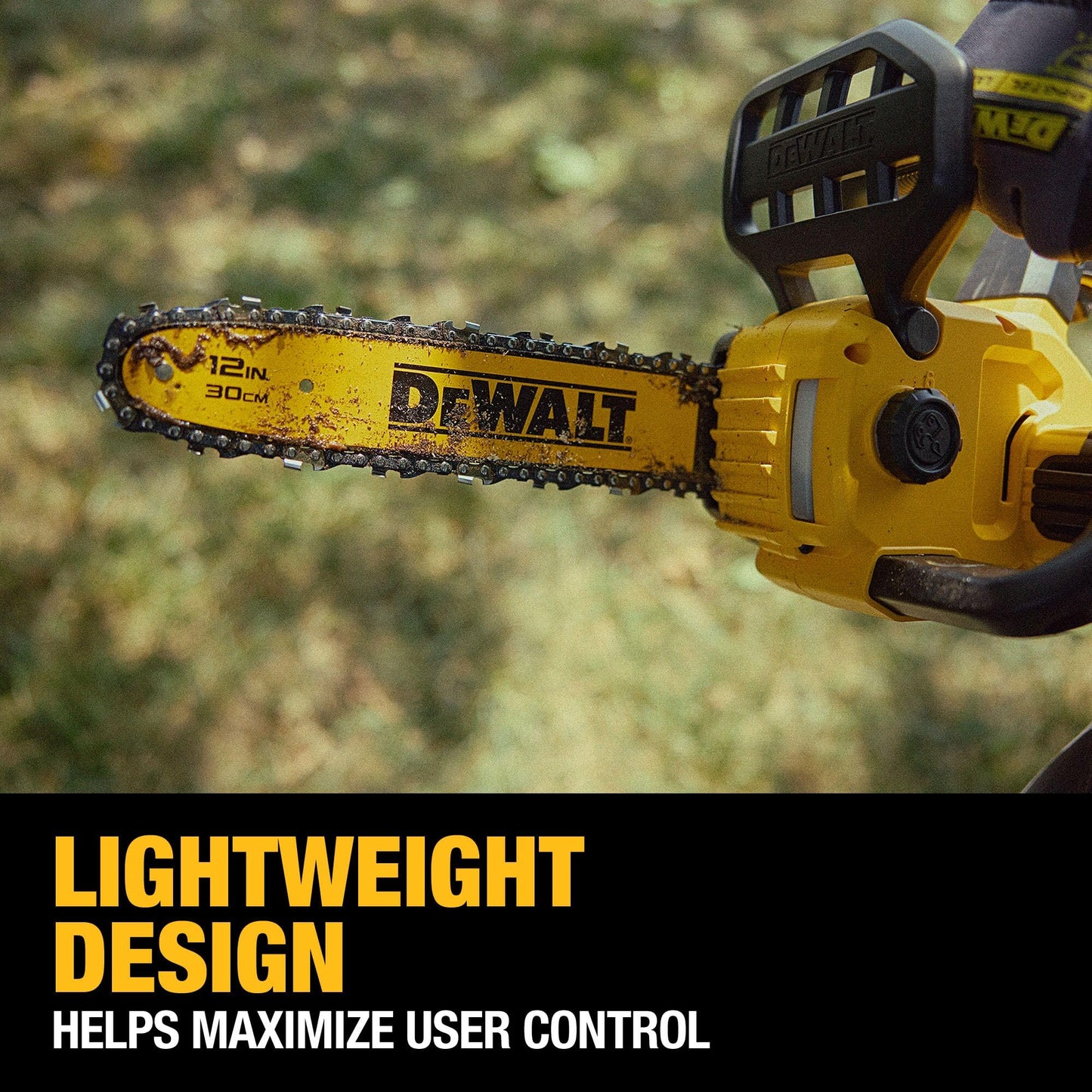DEWALT 20V 12" chainsaw kit, battery & charger included